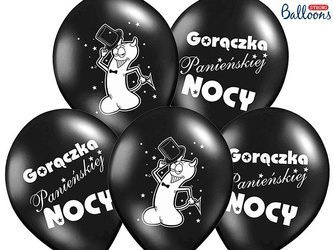Balony 30cm Gorączka..., P. Black (1 op. / 50 szt.)