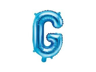 Balon foliowy Litera "G", 35cm, niebieski