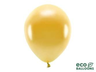 Balony Eco 30cm metalizowane, złoty (1 op. / 10 szt.)