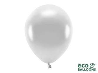 Balony Eco 30cm metalizowane, srebrny (1 op. / 100 szt.)