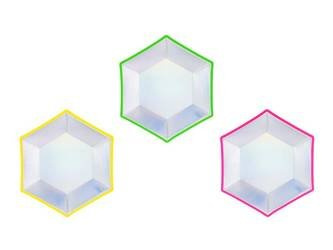 Talerzyki, mix, holograficzny, 20 cm (1 op. / 6 szt.)