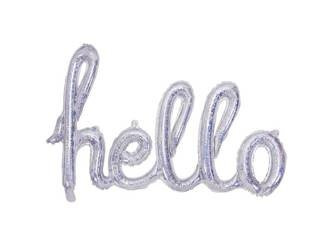 Balon foliowy Hello, 72x45cm, holograficzny
