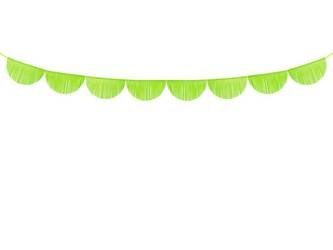 Girlanda bibułowa Frędzle, zielone jabłuszko, 3m