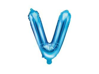 Balon foliowy Litera "V", 35cm, niebieski