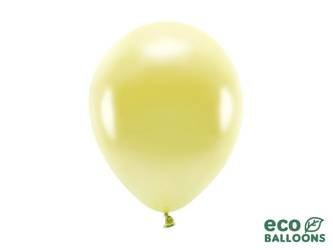 Balony Eco 26cm metalizowane, jasny żółty (1 op. / 100 szt.)
