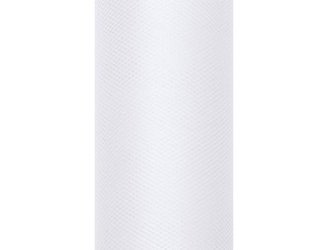 Tiul gładki, biały, 0,08 x 20m