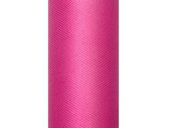 Tiul gładki, różowy, 0,08 x 20m