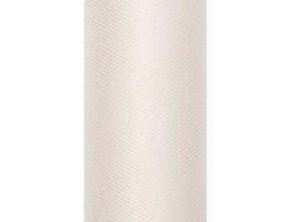 Tiul gładki, kremowy, 0,15 x 9m