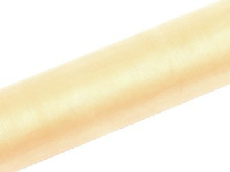 Organza Gładka, kremowy, 0,16 x 9m (1 szt. / 9 mb.)